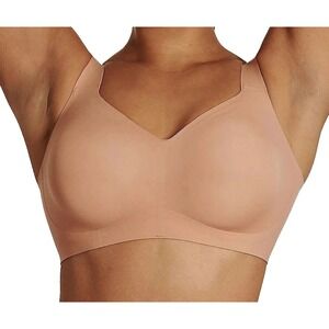 Evelyn & Bobbie Beyond Seamless Wirefree Bra Size XL EB Core Beige Smoothing